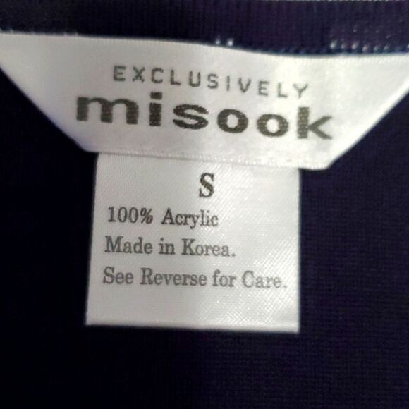 Misook Navy & Chartreuse Spirit Academia Colorblock Long Sleeve Tunic Top - Picture 7 of 7